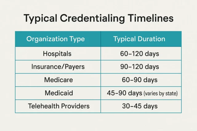Credentialing Timeline
